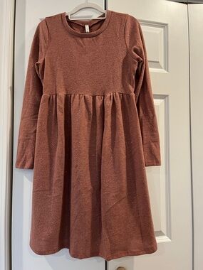 PinkBlush Maternity Long-Sleeve Sparkly Pink Dress